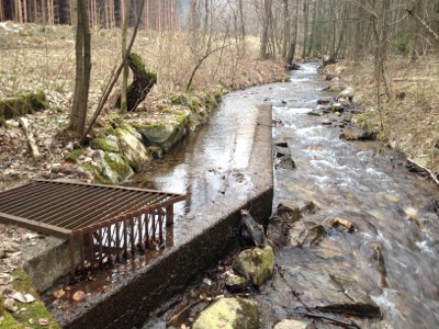 Einleitung vom Bachlauf in den Mühlgraben